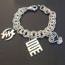 Load image into Gallery viewer, Mmienu Adinkra Charm Bracelet Set