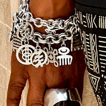 Load image into Gallery viewer, Mmienu Adinkra Charm Bracelet Set

