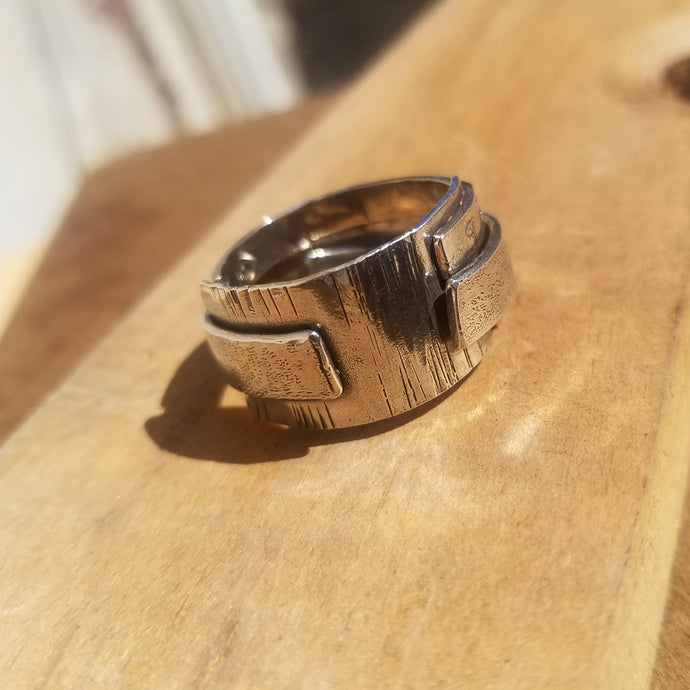 Textured love Ring